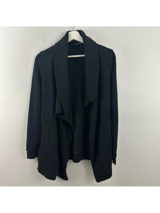 All Saints Sweaters - All Saints Women’s Dahlia Drapey Sweatshirt Cardigan in Black Size S